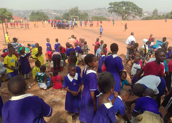 kids playing in the field