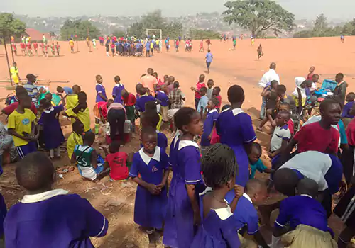 kids playing in the field